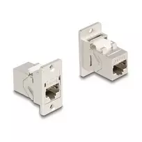 DeLOCK Panel Mount RJ45 Keystone modulis jungtis lizdas-lizdas Cat.6A metalinis kūginis