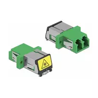 DeLOCK 86897 Optinis skaidulų movos adapteris LC Duplex motina – LC Duplex motina vienmodis žalias