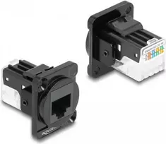 DeLOCK D tipo modulis RJ45 Cat.6A moteriška prie LSA moteriška juoda 87817
