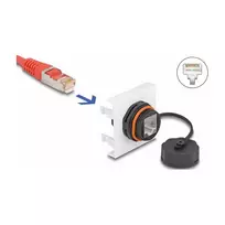 DeLOCK Easy 45 modulis RJ45 Cat.6A 45x45mm 1000Mbit/s juodas