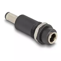 Adapteris DELOCK DC 5.5 x 2.1 mm (moteriškas) į DC 5.5 x 2.5 mm (vyriškas), juodas