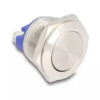 Mygtukinis jungiklis DeLOCK 22040 2P Nikelis Nerūdijantis plienas 250V 5A