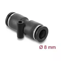 Pneumatinė jungtis DELOCK 8 mm tiesi su tvirtinimo anga, vidinis sriegis, metalas/plastikas, 39 mm
