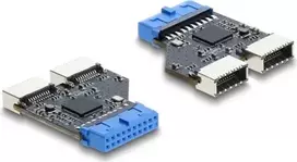 USB šakotuvas DELOCK 5Gbps 20 kaiščių vidinis į 2× USB-A 5Gbps