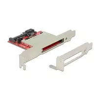 Vidinis kortelių skaitytuvas DeLOCK 91495 SATA juodas raudonas sidabrinis