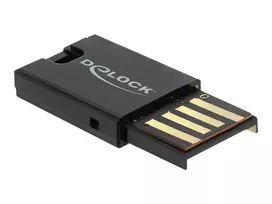 DeLOCK USB 2.0 kortelių skaitytuvas juodas MicroSD MicroSDHC MicroSDXC 480Mbit/s