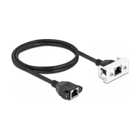DeLOCK tinklo ilginimo kabelis Cat.6A 1m S/FTP RJ45 juodas