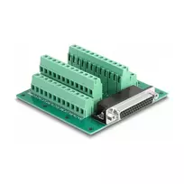 DeLOCK D-Sub HD 44 kontaktų moteriškas adapteris į gnybtų bloką DIN bėgiui 84mm x 86mm x 30mm