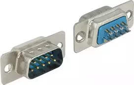 Jungtis Sub-D 9 kontaktų DELOCK 65881 — mėlyna/sidabrinė, 31×15×12,5 mm