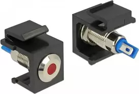 LED indikatorius Keystone DeLOCK 86464 juoda, mėlyna, raudona, nerūdijantis plienas
