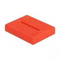 Breadboard DELOCK 18318 – plastikinė litavimo nereikalaujanti prototipų plokštė, 36 × 46 × 10 mm, raudona