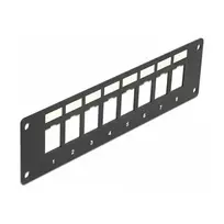 Patch panel DELOCK 86597 — metalinis, juodas, 50 mm x 1,6 mm x 185 mm