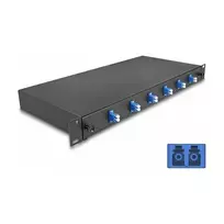 Šviesolaidžių sujungimo dėžė DeLOCK 66997 Juoda Metalinė 482x220 mm