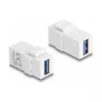 DeLOCK Keystone modulis USB 3.0 A moteriškas į USB 3.0 A moteriškas baltas 1:1