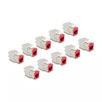 DeLOCK 88115 keystone modulis plokščias raudonas RJ-45 10 vnt.