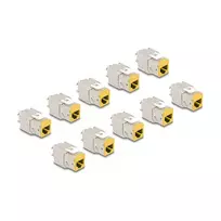 DeLOCK keystone modulis 88111 Flat RJ-45 geltonas 10 vnt.