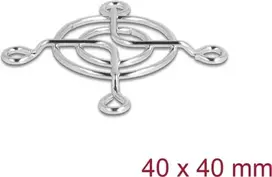 Ventiliatoriaus grotelės DELOCK 67304 metalinės, 53×53 mm, sidabrinės