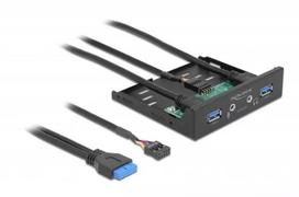 Priekinis skydelis DeLOCK 3,5 colio USB 3.2 Gen 1 2 x USB Type-A HD-Audio
