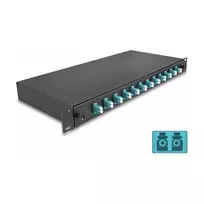 Skaidulinės optikos sujungimo dėžė DeLOCK 67004 Juodas Metalas 482x220x44mm