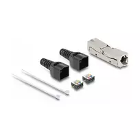 DeLOCK RJ45 jungtis LSA į LSA Cat.6A be įrankių, juoda