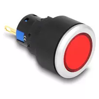 DeLOCK 22053 signalinė lemputė, 16 mm, plastikinė, raudona, litavimo versija