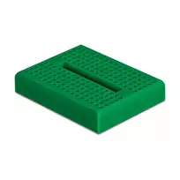 Breadboard DELOCK 18321 – litavimui nereikalinga prototipų plokštė, plastikinė, 36×46×10 mm, žalia