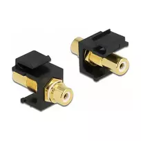 Keystone modulis DeLOCK 86746 plokščias juodas RCA jungtis