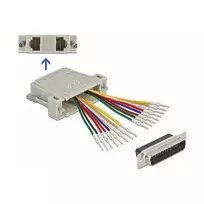 Adapteris D-Sub 25 kontaktų crimp kištukas į 2 x RJ45 lizdą DeLOCK 66833