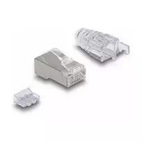 DeLOCK RJ45 Kištukas Modulinis Cat.6 su lenktu fiksatoriumi ir apsauga nuo lenkimo 50 vnt.