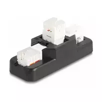 DeLOCK Keystone LSA rinkinys RJ45 RJ11 Cat.6 juodas užsegamas laikiklis