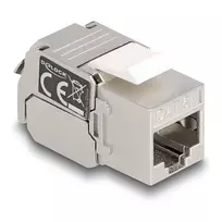 DeLOCK Keystone modulis RJ45 lizdas į LSA Cat.6A su LED sidabriškai baltas