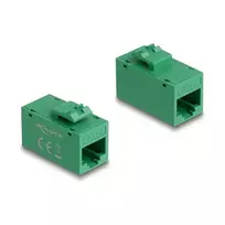 Keystone modulis DELOCK 90640 – plokščias RJ-45 lizdas, žalias, 16,2×30×20,5 mm