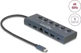 DeLOCK 92000 USB Type-C stotelė su HDMI, RJ-45 ir USB 3.2, 5Gbit/s