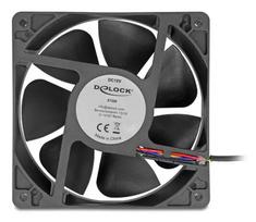 Ventiliatorius DELOCK 67298 120 mm juodas 12 V DC 3,53 m³/h