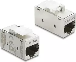 DELOCK Keystone jungtis RJ45 Cat.6A metalo, mėlyna į mėlyną
