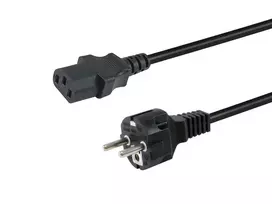 Maitinimo laidas EQUIP 112111 — CEE7/7 į IEC C13, H05VV-F3G, 3 m, 10 A, 250 V, juodas