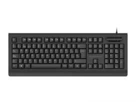 CONCEPTRONIC USB klaviatūra su išmaniąja ID kortelių skaitytuvu KAYNE01IT — pilno dydžio 105 klavišų, itališkas išdėstymas, laidinė, 1,5 m laidas, juoda