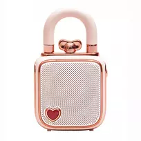Nešiojamas mono garsiakalbis Divoom LoveLock rožinis