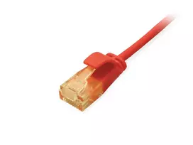 Equip Cat.6A U/UTP plonas jungiamasis kabelis 0,5 m raudonas 10000Mbit/s