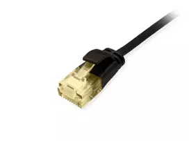 Equip Cat.6A U/UTP plonas jungiamasis kabelis 1,0 m juodas 10000Mbit/s