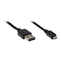 GoodConnections USB 2.0 laidas A – Micro B, juodas, 3 m