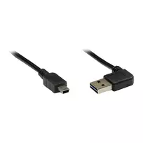 GoodConnections USB 2.0 EASY Plug laidas A – Mini-B, kampuotas, juodas, 3m