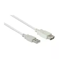 Prailginimo laidas USB 2.0, kištukas A ir lizdas A, pilkas, 0,6 m