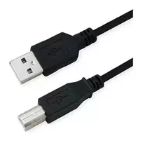 ROLINE RM USB 2.0 kabelis, tipas A-B, juodas, 0,8 m