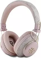 GUESS GUBHS72P4FC4MP belaidė Bluetooth ausinė su metaliniu logotipu, rožinė