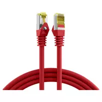 EFB-Elektronik RJ45 jungiamasis kabelis Cat.6A S/FTP LSZH Cat.7 žaliava, raudonas, 0,15 m (MK7001.0,15R)
