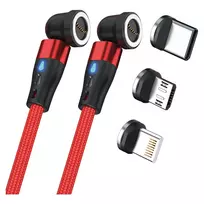 USB laidas RealPower MagneticCharge2 1m Raudonas Greitas Įkrovimas Duomenų Perdavimas