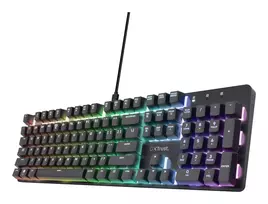 Žaidimų klaviatūra Trust GXT 871 Zora mechaninė USB RGB juoda