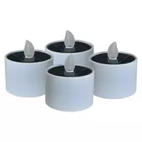 LED saulės baterijomis maitinamos arbatžvakės RealPower STL-4, 4 vnt.