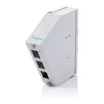 DIN bėgelio optinio pluošto skirstytuvas DIGITUS DN-96893 — kampuotas, 6 SC DX / LC Quad, aliuminis, pilkas